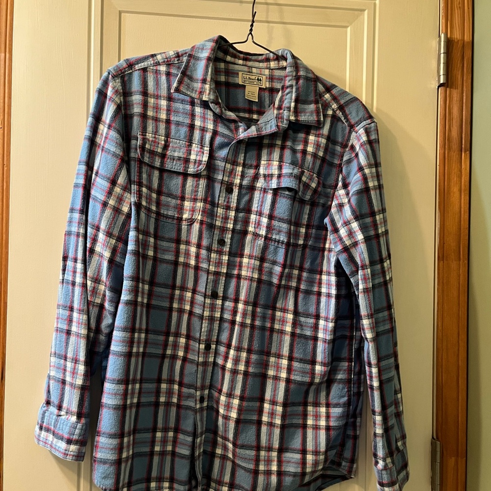 L.L. Bean Blue and Red Checkered Shirt